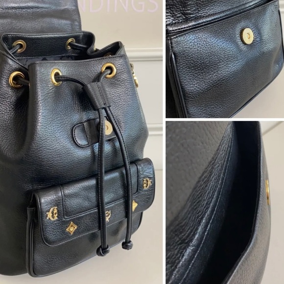 Authentic Vintage MCM black leather backpack 🔥🔥 - Picture 4 of 12